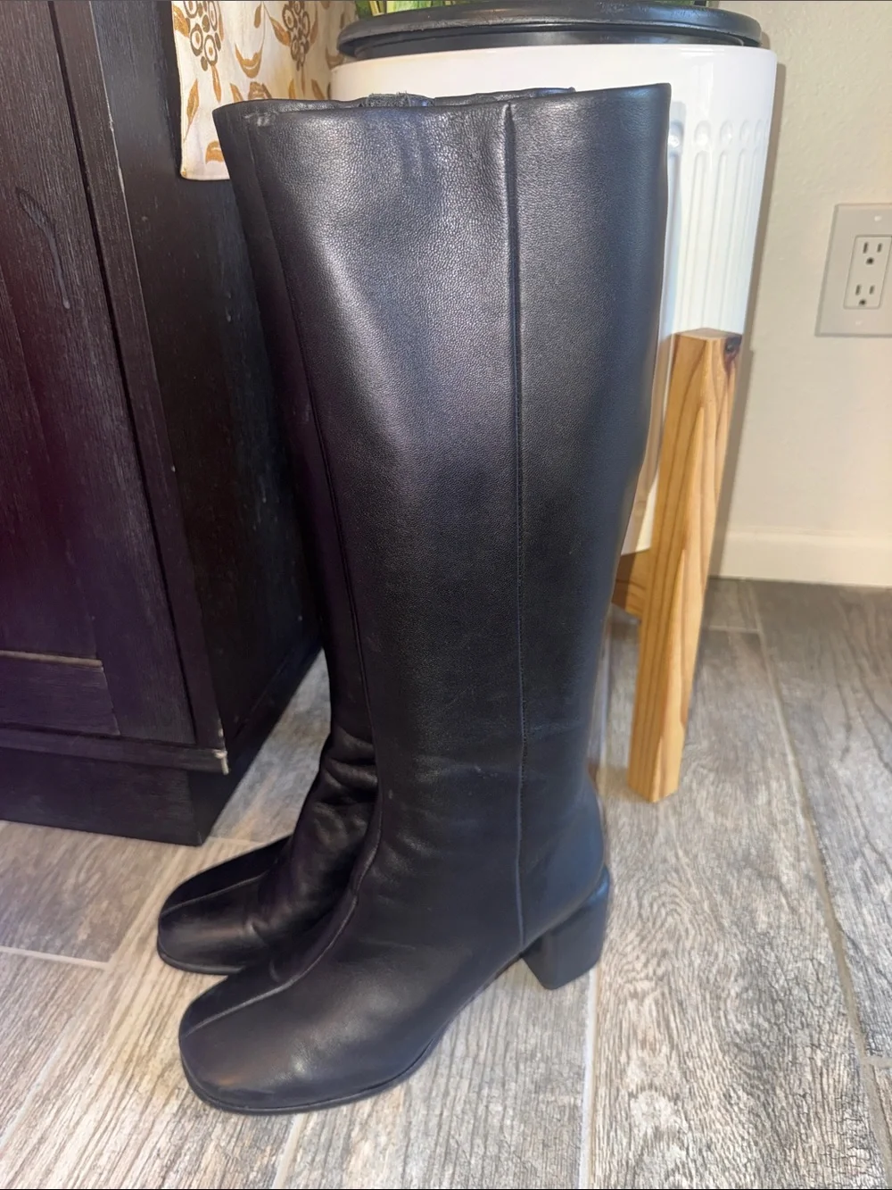 Vince Black Over-the-Knee Straight lined Shaft Boots